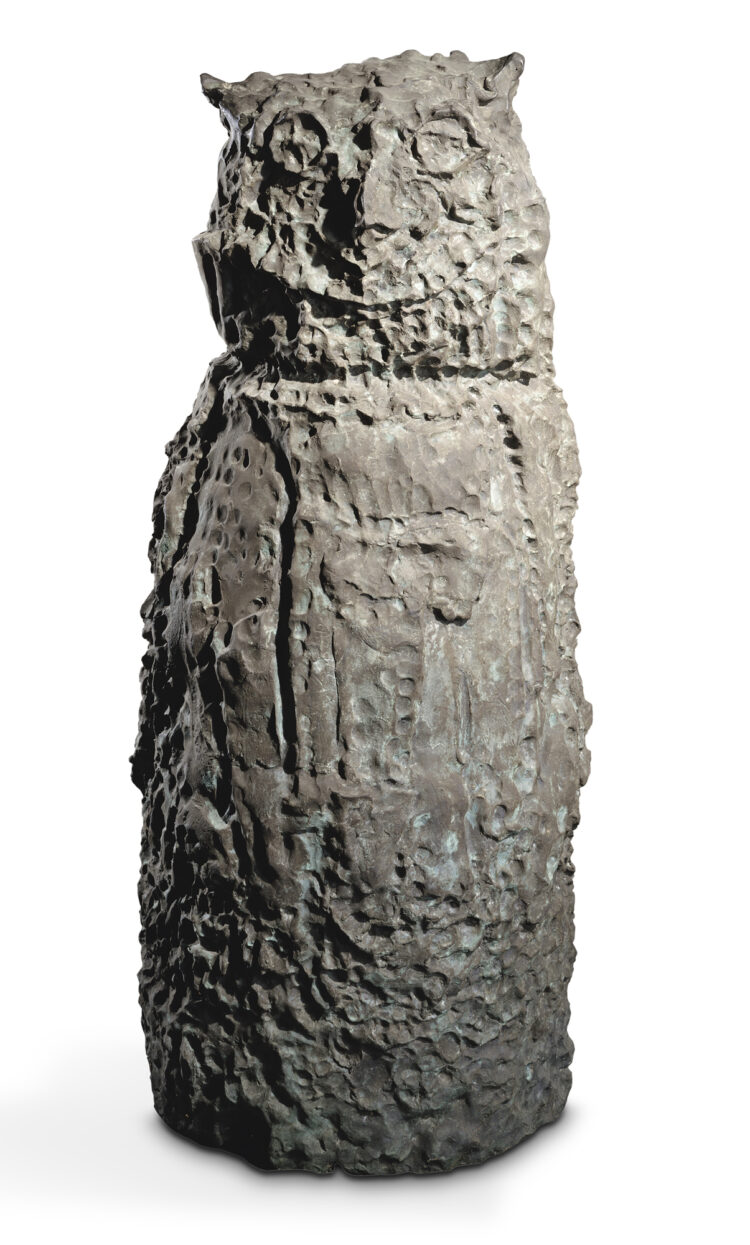 Jean Paul Riopelle, Femme hibou, bronze, lost wax, 114 x 46 x 46 cm (1969-1970); cast started c. 1971 © Estate of Jean Paul Riopelle / Copyright Visuals Arts – CARCC (2023)