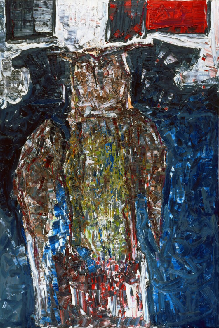 Jean Paul Riopelle, Grand Duc, oil on canvas, 242 x 163 cm (1970) © Estate of Jean Paul Riopelle / Copyright Visuals Arts – CARCC (2023)