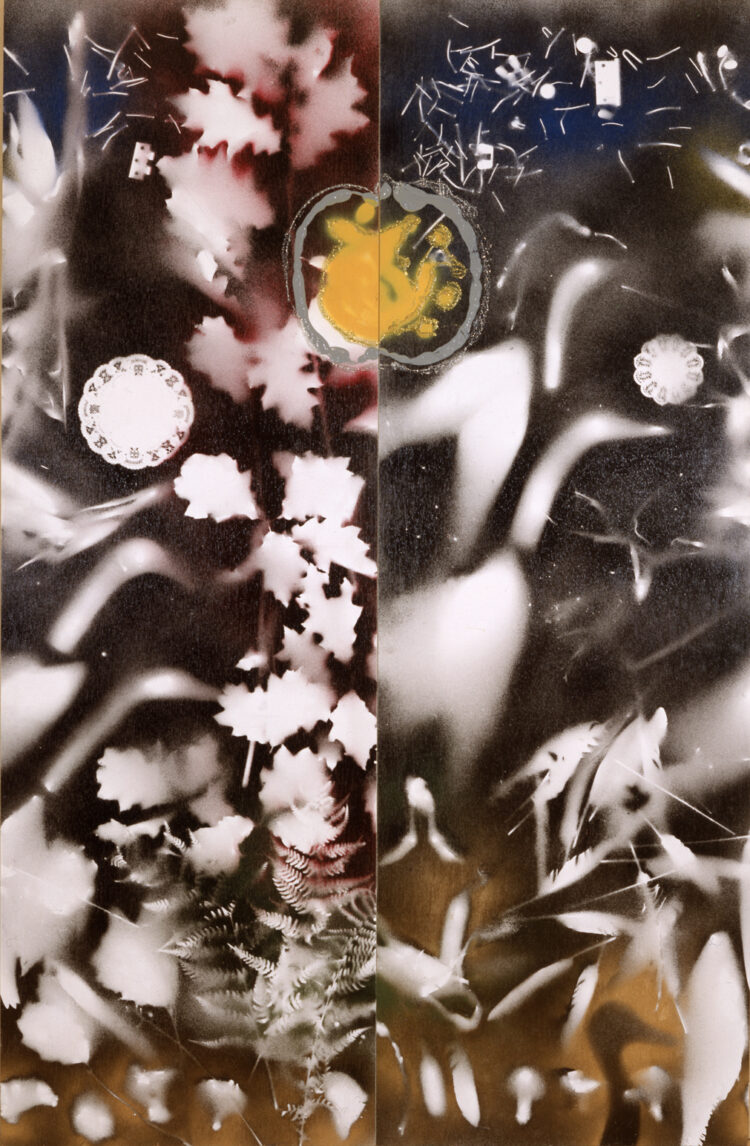 Jean Paul Riopelle, Merry Go Round, technique mixte sur bois, recto, 203 x 132 cm, diptyque (1990) © Succession Jean Paul Riopelle / Droits d’auteur arts visuels &#8211; CARCC (2023)
