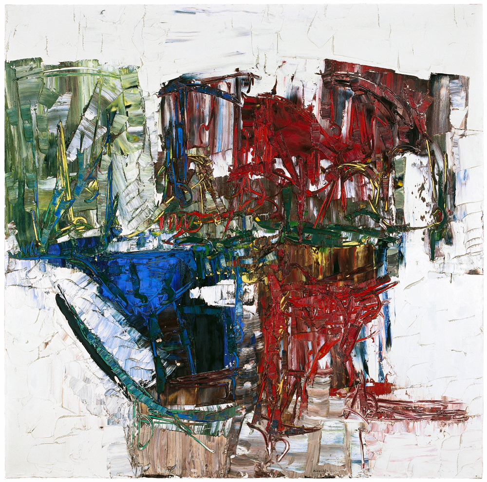 Jean Paul Riopelle, Un coin de pays, huile sur toile, 200 x 200 cm (1962) © Succession Jean Paul Riopelle / Droits d’auteur arts visuels &#8211; CARCC (2023)
