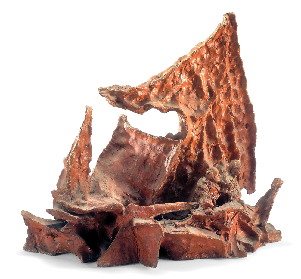 Jean Paul Riopelle, Sans titre, original clay sculpture, 32 x 36 x 15 cm, (ca. 1970) © Estate of Jean Paul Riopelle / Copyright Visuals Arts – CARCC (2023)