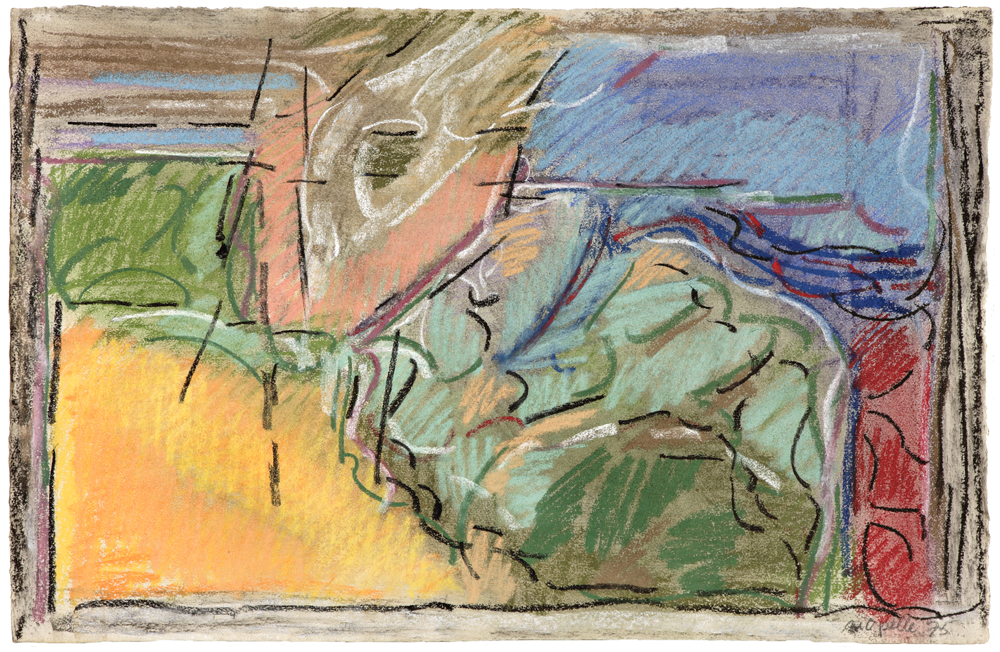 Jean Paul Riopelle, Vallée de la roche blanche no 21, pastel on paper, 44 x 68 cm, (1975) © Succession Jean Paul Riopelle / SOCAN (2022)
